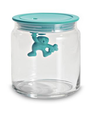 Gianni Glass Jar with Blue Lid