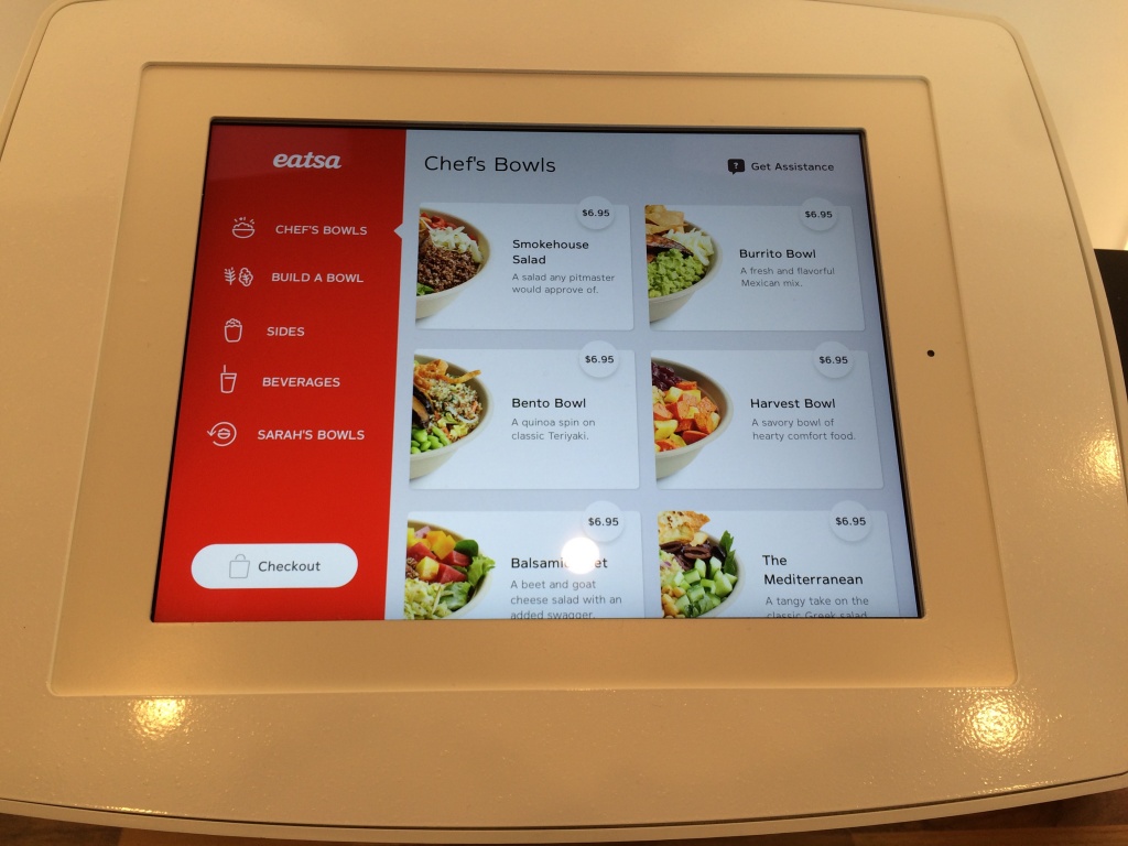 This is how you order your food at Eatsa, a new restaurant in San Fransisco that is totally automated