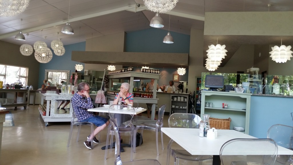 Inside Waterberry's main dining area. Light, airy and welcoming. 