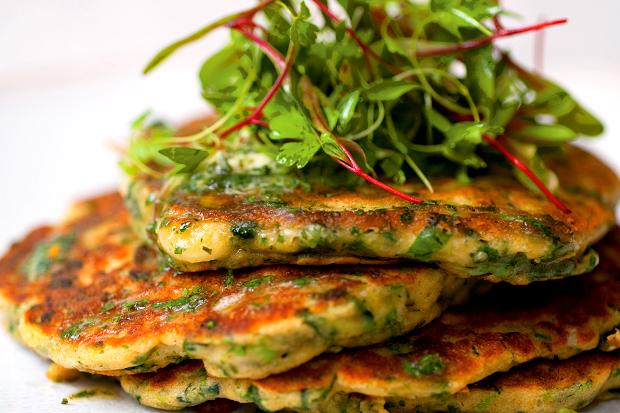 Ottolenghi's lime butter green pancakes