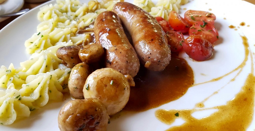 A heart-warming bangers and mash 