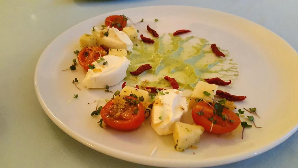 Deconstructed caprese salad